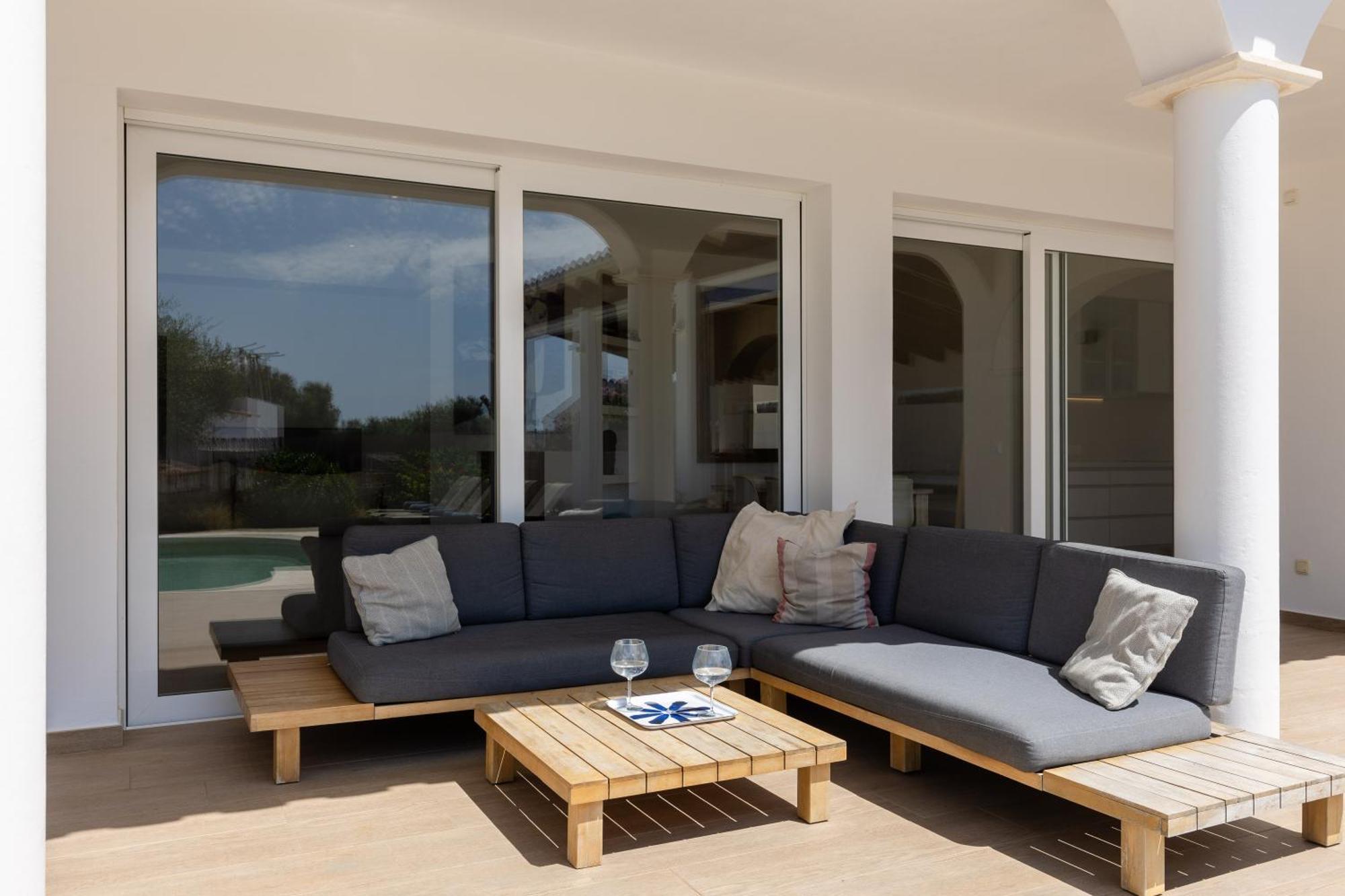 Villa Maravilla With Heatable Pool Rooftopbar With Sea Views And Range Rover Binibeca Exterior photo
