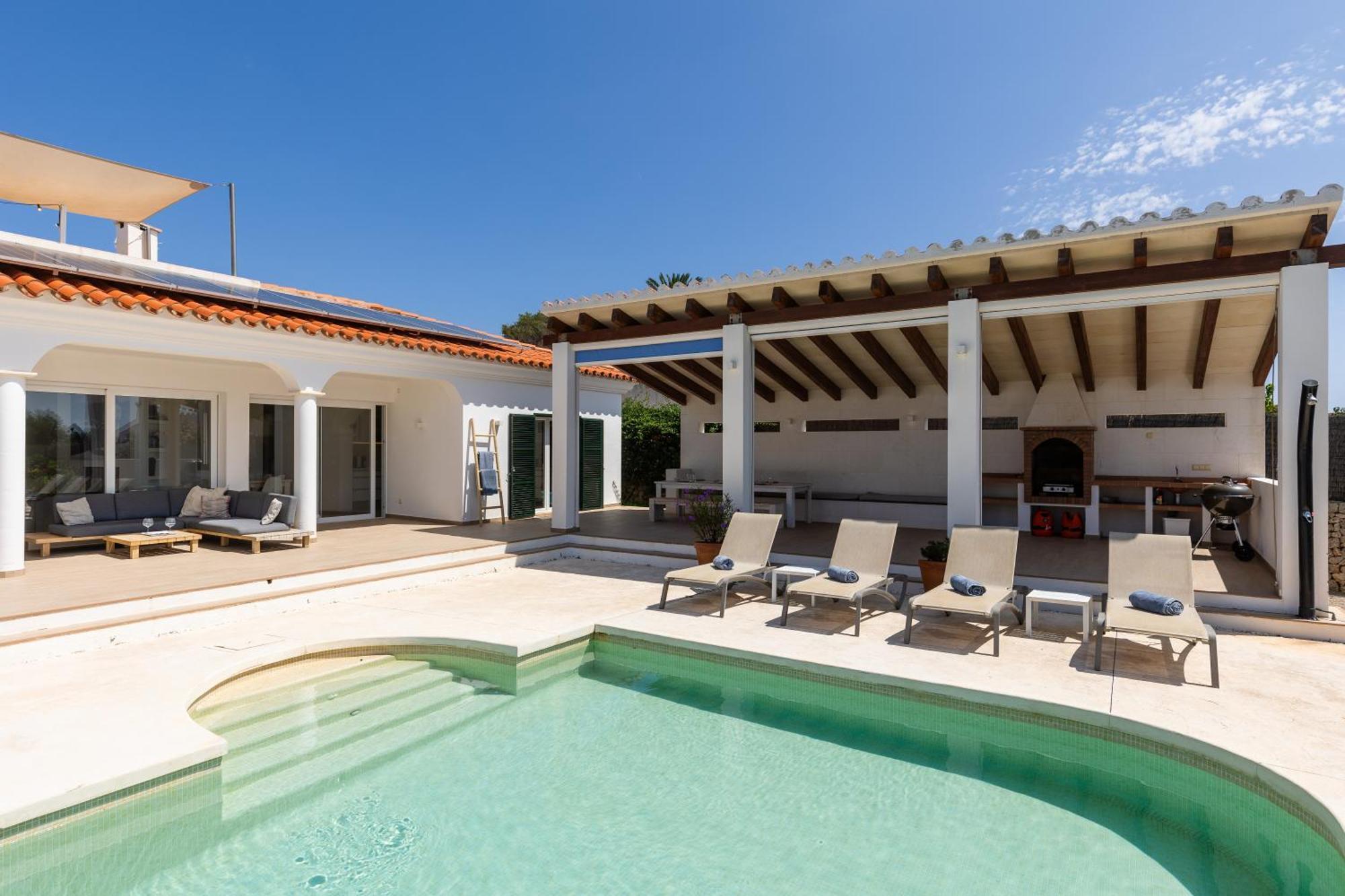 Villa Maravilla With Heatable Pool Rooftopbar With Sea Views And Range Rover Binibeca Exterior photo